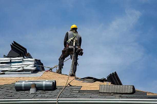 Professional Roofing technician working in Plymouth, MA